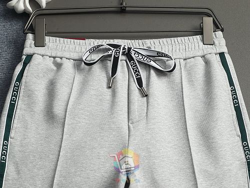 מכנסי טרנינג Gucci עם פס לוגו בצד, אפור או שחור, תמונה 11