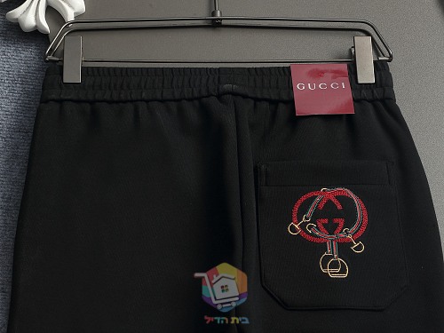מכנסי טרנינג Gucci עם פס לוגו בצד, אפור או שחור, תמונה 14