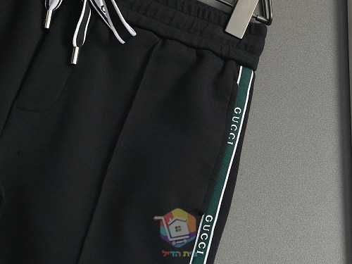 מכנסי טרנינג Gucci עם פס לוגו בצד, אפור או שחור, תמונה 20