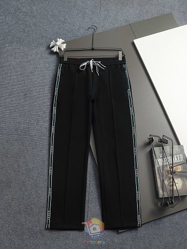 מכנסי טרנינג Gucci עם פס לוגו בצד, אפור או שחור, תמונה 22