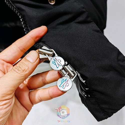 מעיל פוך ארוך Moncler Hanoverian עם קפוצ'ון נשלף, שחור, תמונה 10