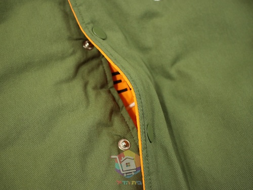 ז'קט Nike x Stüssy Reversible Varsity דו-צדדי, שחור ושמנת או ירוק זית וכתום, תמונה 17