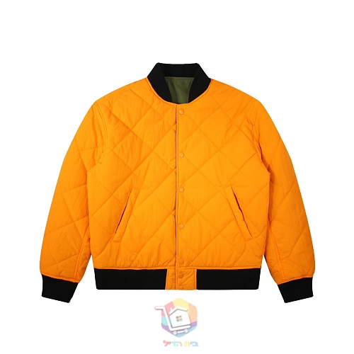 ז'קט Nike x Stüssy Reversible Varsity דו-צדדי, שחור ושמנת או ירוק זית וכתום, תמונה 21