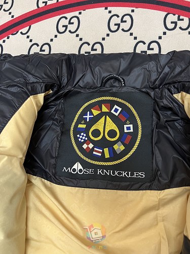 מעיל פוך מבריק Moose Knuckles עם צווארון עומד, שחור, אפור אבן או לבן, תמונה 20