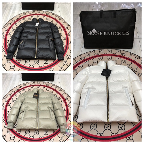 מעיל פוך מבריק Moose Knuckles עם צווארון עומד, שחור, אפור אבן או לבן, תמונה 26