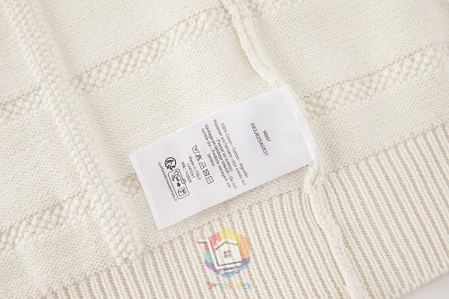 סוודר Dior DiorAlps Sweater בגזרה רפויה, לבן שבור עם דוגמת פתיתי שלג, תמונה 2