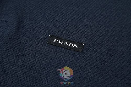 פולו כותנה בשרוול ארוך Prada Long-Sleeved Cotton Polo Shirt, כחול כהה, תמונה 5