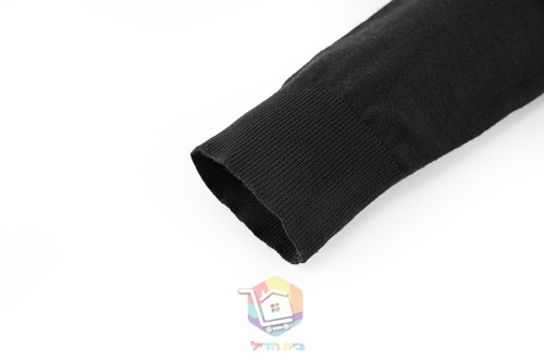 פולו צמר בשרוול ארוך Burberry Long-sleeve Knight Wool Polo Shirt, אפור או שחור, תמונה 2