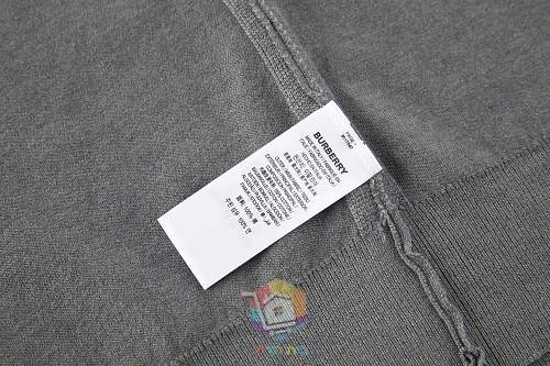פולו צמר בשרוול ארוך Burberry Long-sleeve Knight Wool Polo Shirt, אפור או שחור, תמונה 12
