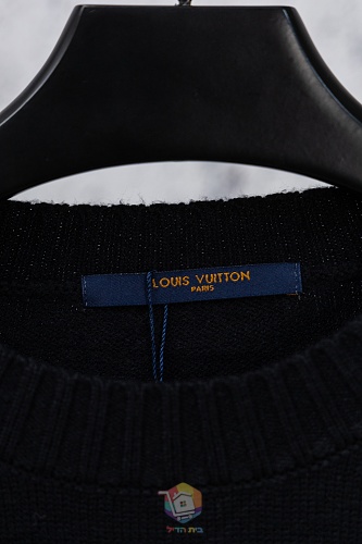 סוודר Louis Vuitton LV Tools Embroidered Crewneck שחור עם רקמות כלי עבודה, תמונה 2