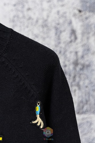 סוודר Louis Vuitton LV Tools Embroidered Crewneck שחור עם רקמות כלי עבודה, תמונה 3