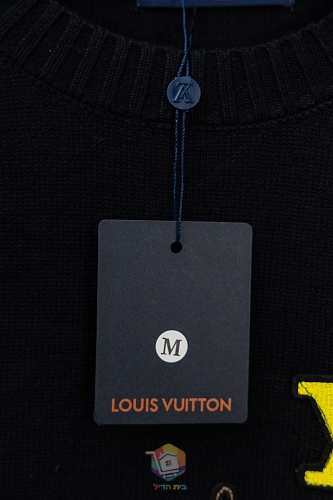 סוודר Louis Vuitton LV Tools Embroidered Crewneck שחור עם רקמות כלי עבודה, תמונה 4