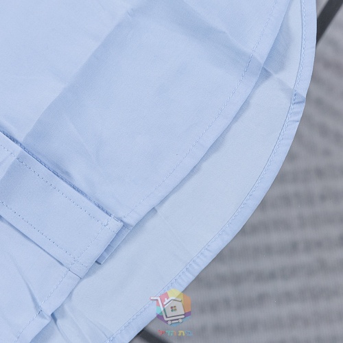 חולצה מכופתרת Miu Miu Poplin Shirt תכלת עם לוגו רקום, תמונה 11