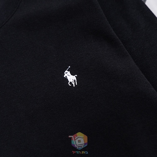 חולצת שרוול ארוך Polo Ralph Lauren עם לוגו רקום קטן, לבנה או שחורה, תמונה 3
