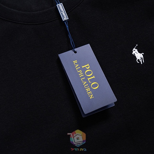חולצת שרוול ארוך Polo Ralph Lauren עם לוגו רקום קטן, לבנה או שחורה, תמונה 5