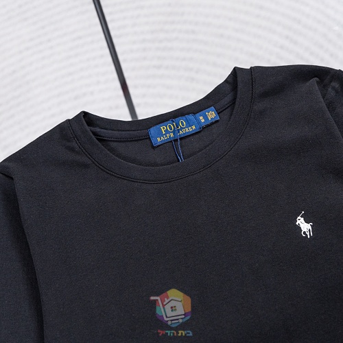 חולצת שרוול ארוך Polo Ralph Lauren עם לוגו רקום קטן, לבנה או שחורה, תמונה 8