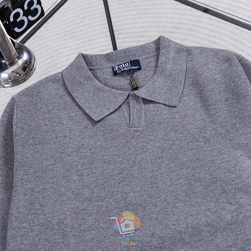 פולו סרוג בשרוול ארוך Polo Ralph Lauren אפור, תמונה 8