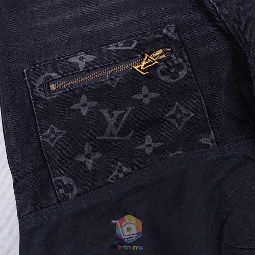 ג'ינס Louis Vuitton שחור דהוי עם כיס מונוגרם, תמונה 4