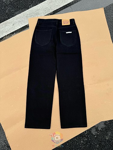 ג'ינס Chrome Hearts שחור עם טלאי לוגו, צבעוניים או לבנים, תמונה 11