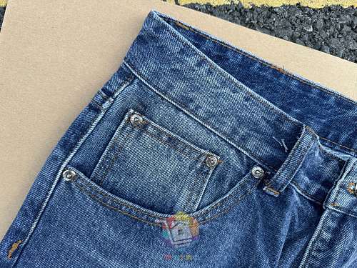 ג'ינס Chrome Hearts עם טלאי לוגו, משבצות או כתום, תמונה 19