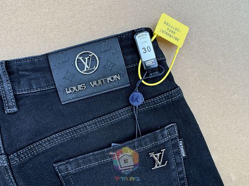 ג'ינס Louis Vuitton בגזרה ישרה, כחול כהה בשטיפה דהויה, תמונה 3