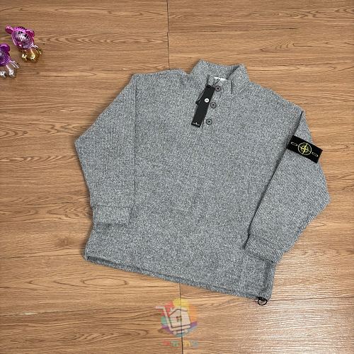 פולו סרוג בשרוול ארוך Stone Island עם פאץ' לוגו בשרוול, שחור או אפור, תמונה 8