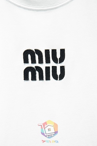 Miu Miu Oversize-T-Shirt in Schwarz und Weiß 5