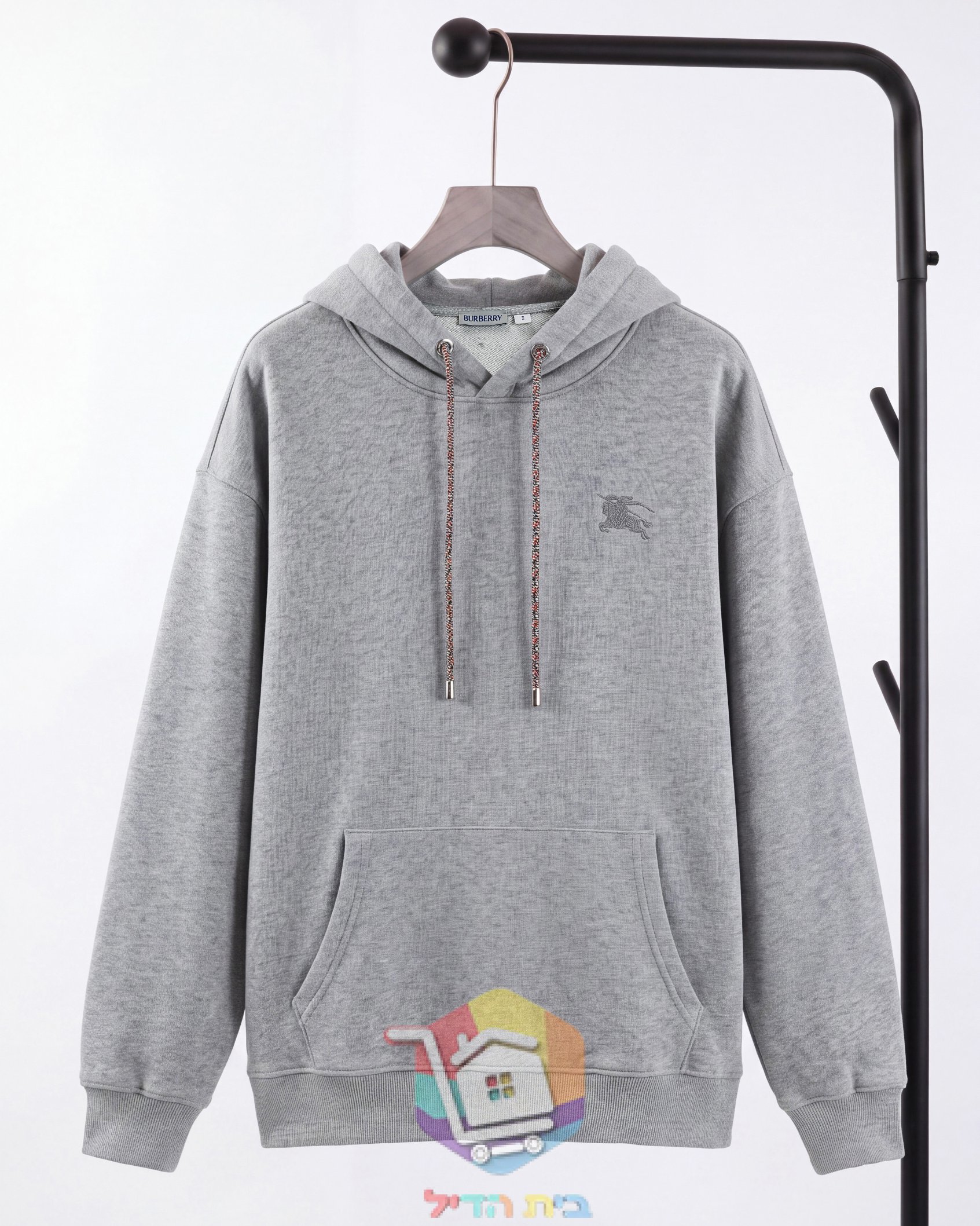 Hoodie Burberry mit Kordelzug in Karo, zwei Farben