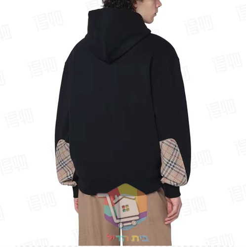 Hoodie Burberry mit Kordelzug in Karo, zwei Farben 2
