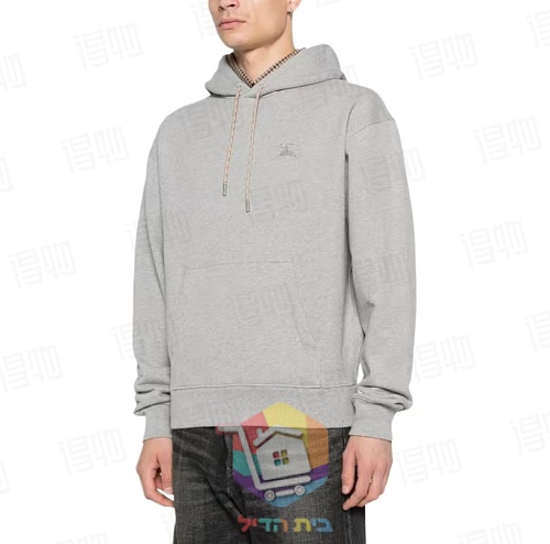 Hoodie Burberry mit Kordelzug in Karo, zwei Farben 4