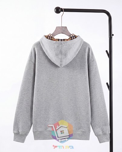 Hoodie Burberry mit Karofutter in der Kapuze, zwei Farben 19