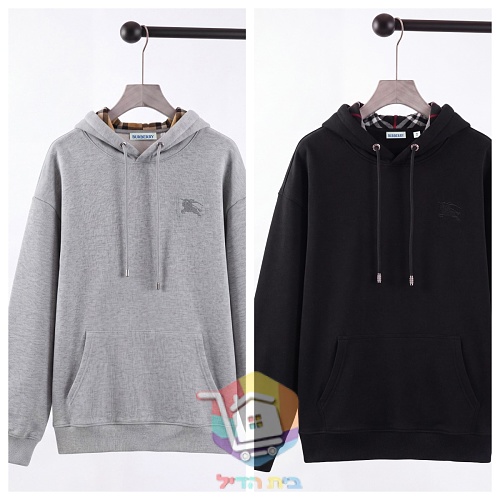 Hoodie Burberry mit Karofutter in der Kapuze, zwei Farben 21