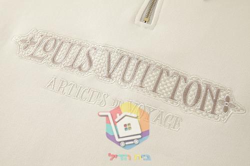 Sweatshirt Louis Vuitton mit Halbreißverschluss und weißem Kragen 15