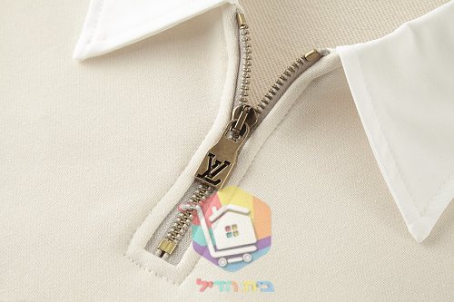 Sweatshirt Louis Vuitton mit Halbreißverschluss und weißem Kragen 21