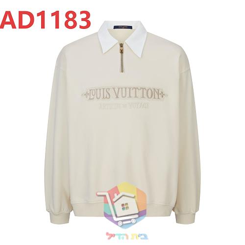 Sweatshirt Louis Vuitton mit Halbreißverschluss und weißem Kragen 24