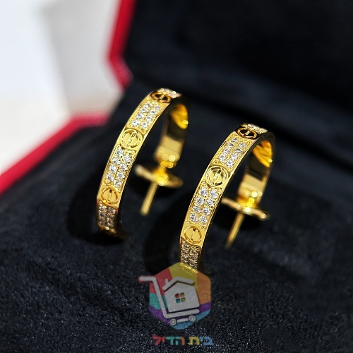 עגילי חישוק Cartier Love בשלושה גוונים 23