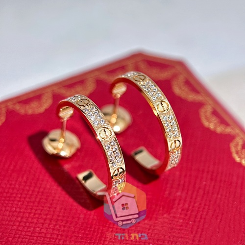 עגילי חישוק Cartier Love בשלושה גוונים 24