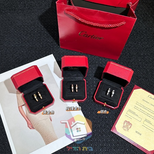 עגילי חישוק Cartier Love בשלושה גוונים 28