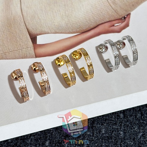 עגילי חישוק Cartier Love בשלושה גוונים 29