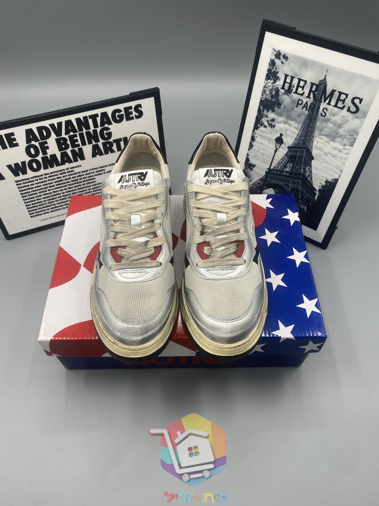 Sneaker Autry Super Vintage aus Mesh und Leder