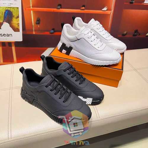 Sneaker Hermes Bouncing aus perforiertem Leder in zwei Farben 19