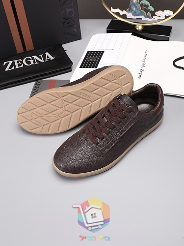 Sneaker Zegna aus genarbtem Leder in vier Farben 3