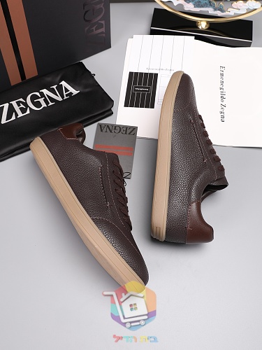 Sneaker Zegna aus genarbtem Leder in vier Farben 4