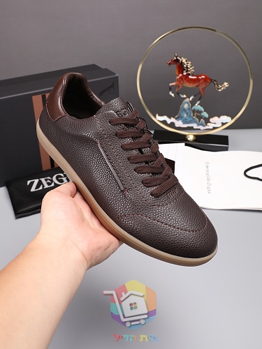 Sneaker Zegna aus genarbtem Leder in vier Farben 5