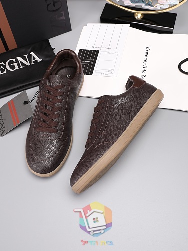 Sneaker Zegna aus genarbtem Leder in vier Farben 6