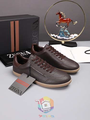 Sneaker Zegna aus genarbtem Leder in vier Farben 8