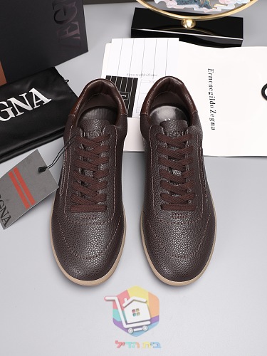 Sneaker Zegna aus genarbtem Leder in vier Farben 9