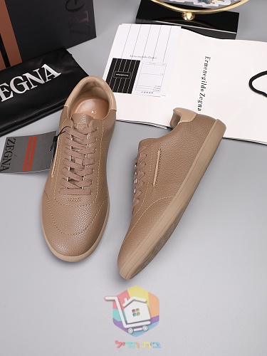 Sneaker Zegna aus genarbtem Leder in vier Farben 12