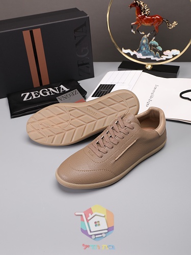 Sneaker Zegna aus genarbtem Leder in vier Farben 15