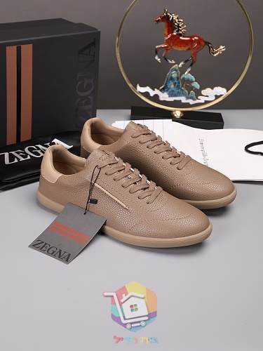 Sneaker Zegna aus genarbtem Leder in vier Farben 16